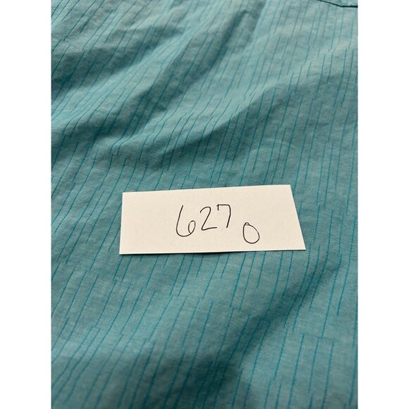 Perry Ellis Mens Modern Fit Medium Turquoise Short Sleeve Button-Up Shirt - Picture 9 of 10